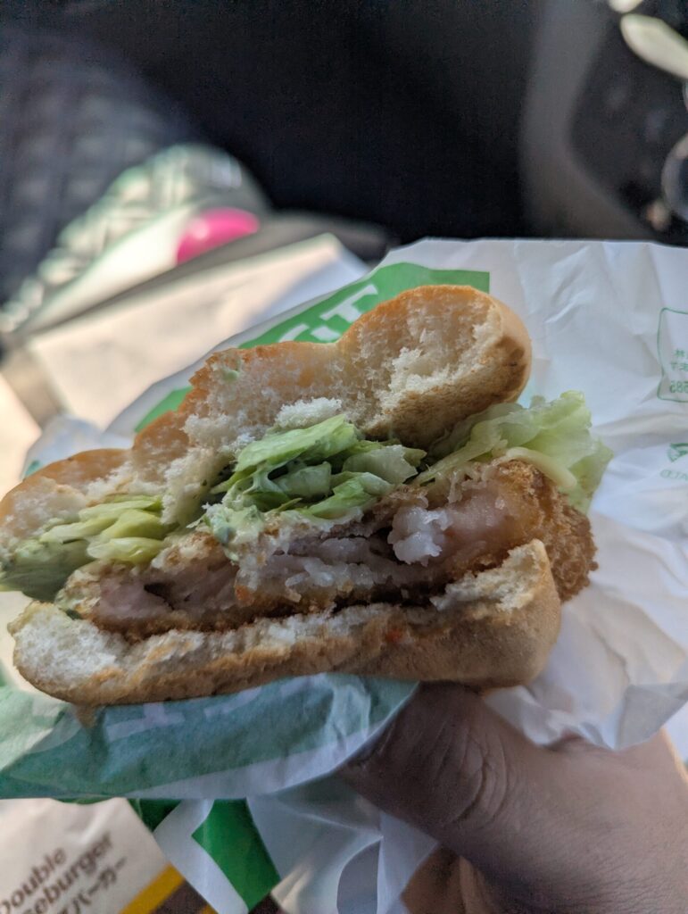 N.Y. タルタルシュリンプ ガーリック&バジル フタクチカジリ断面図